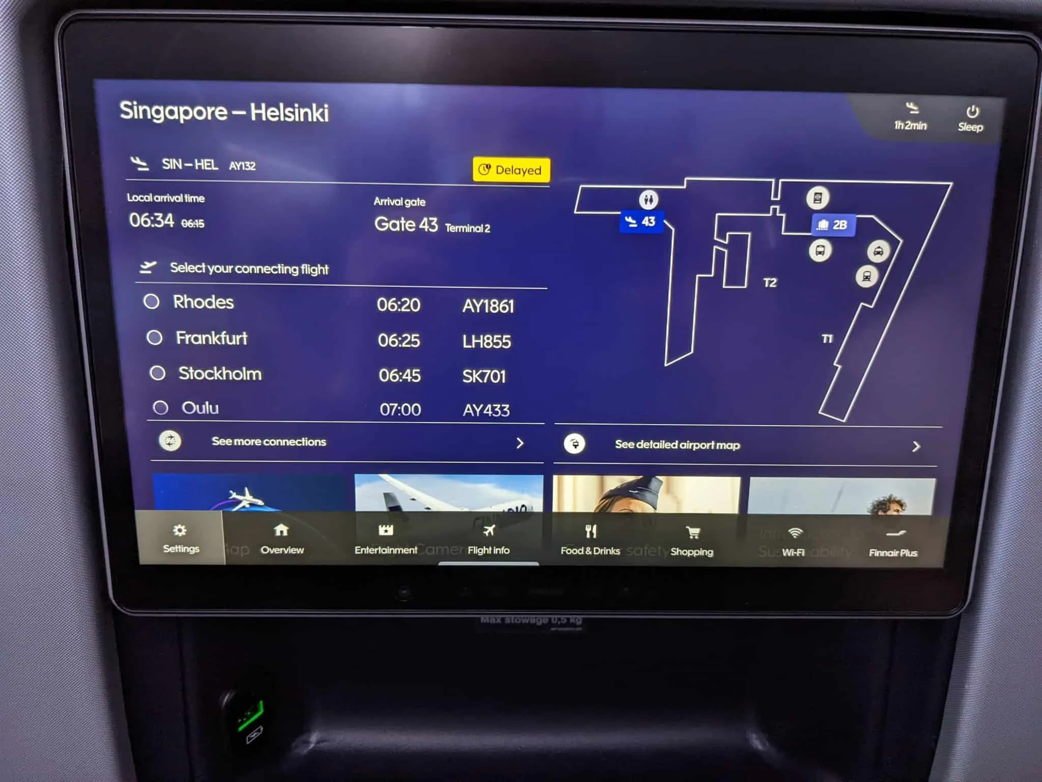 Panasonic IFE - excellent user interface
