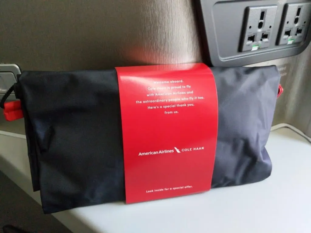 American Airlines 777-200 Business Class Cole Haan amenity kit