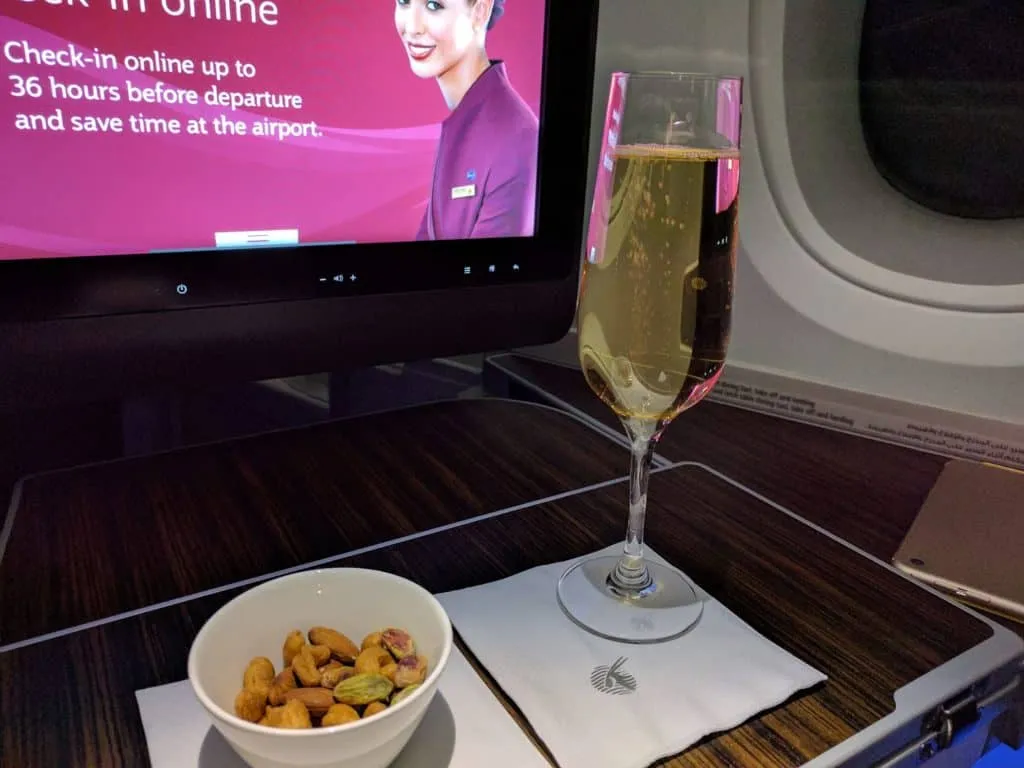 Qatar Airways Nuts Champagne